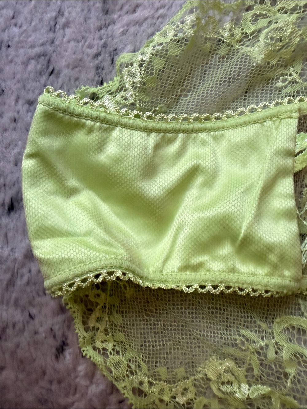 Honey Birdette Neon Yellow Sheer Lace Bikini Panty - Picture 4 of 4